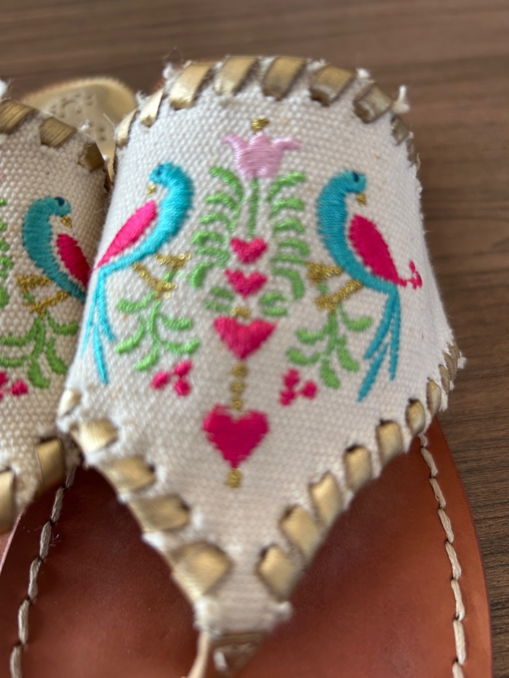 Jack Rogers Parrots Dress Sandals sz 8.5MJack Rogers Parrots Dress Sandals sz 9 - Picture 2 of 7